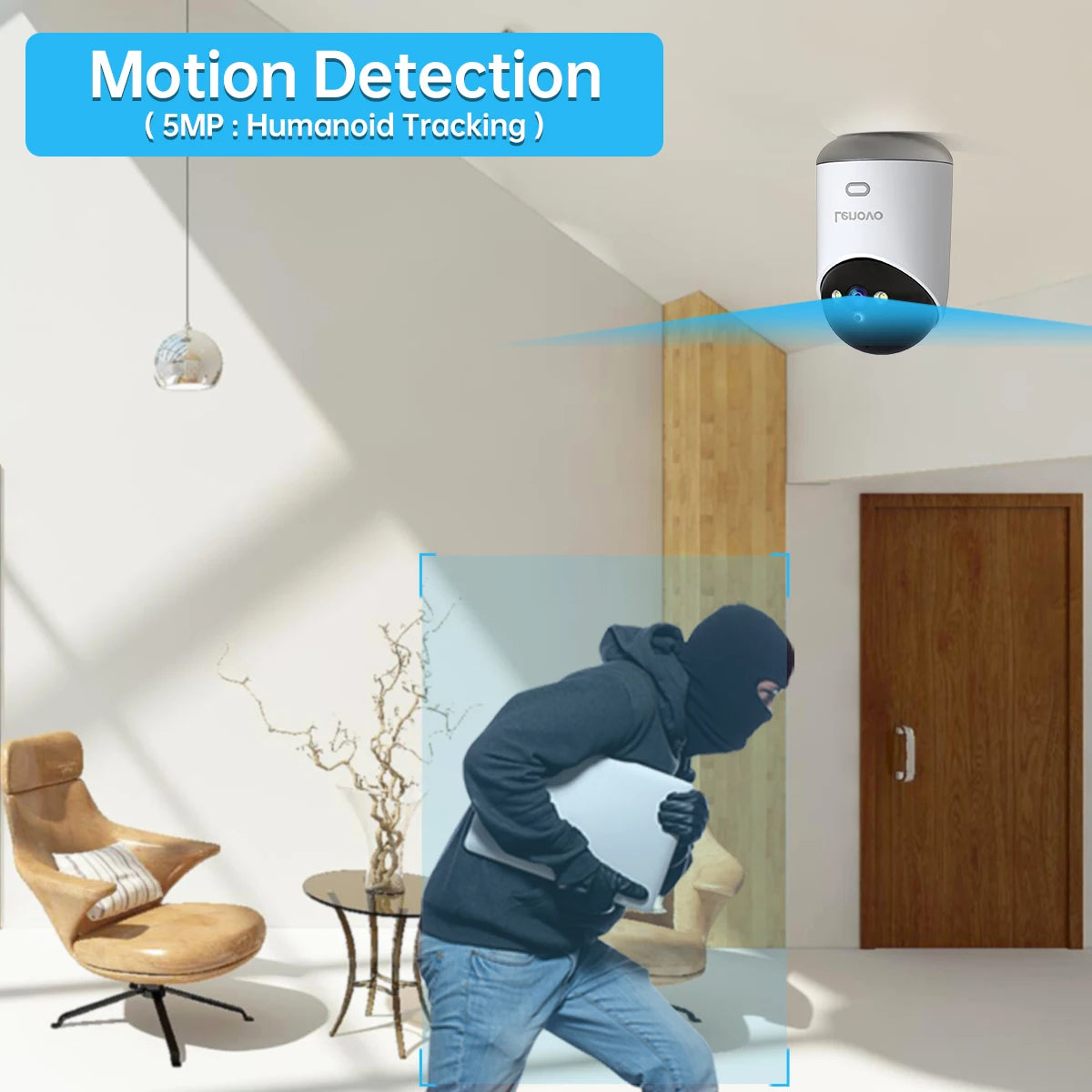 Lenovo 5MP Smart WiFi Outdoor Security Camera with Night Vision