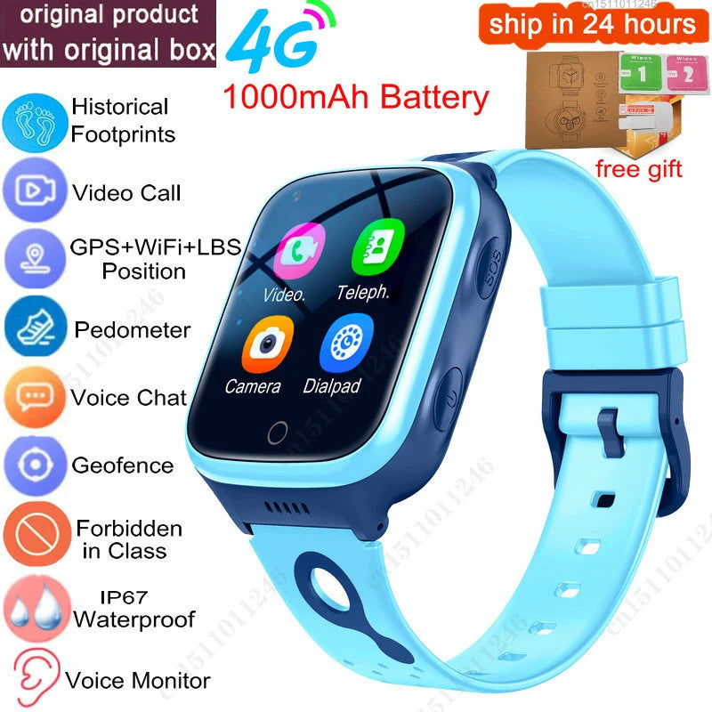 Kgg 4g smartwatch dziecięcy – lokalizator gps, rozmowy wideo, sos, wifi