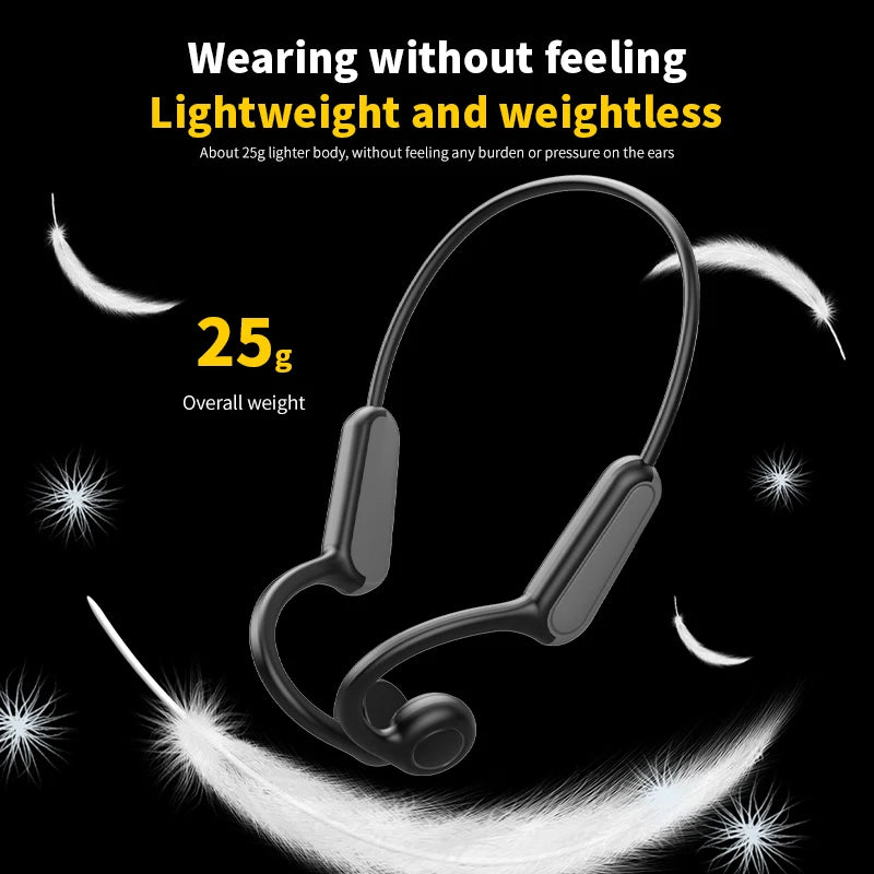 Słuchawki z przewodnictwem kostnym b8 | sportowe bezprzewodowe bluetooth 5.3 ipx5