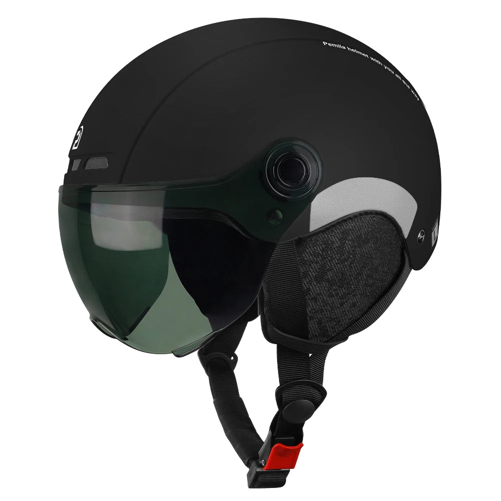 Kask rowerowy pemila z goglami, ochroną uszu i odblaskami - dla dorosłych mtb szosa e-bike