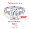 Vabena Emerald Cut Moissanite Engagement Ring - Dazzling Brilliance