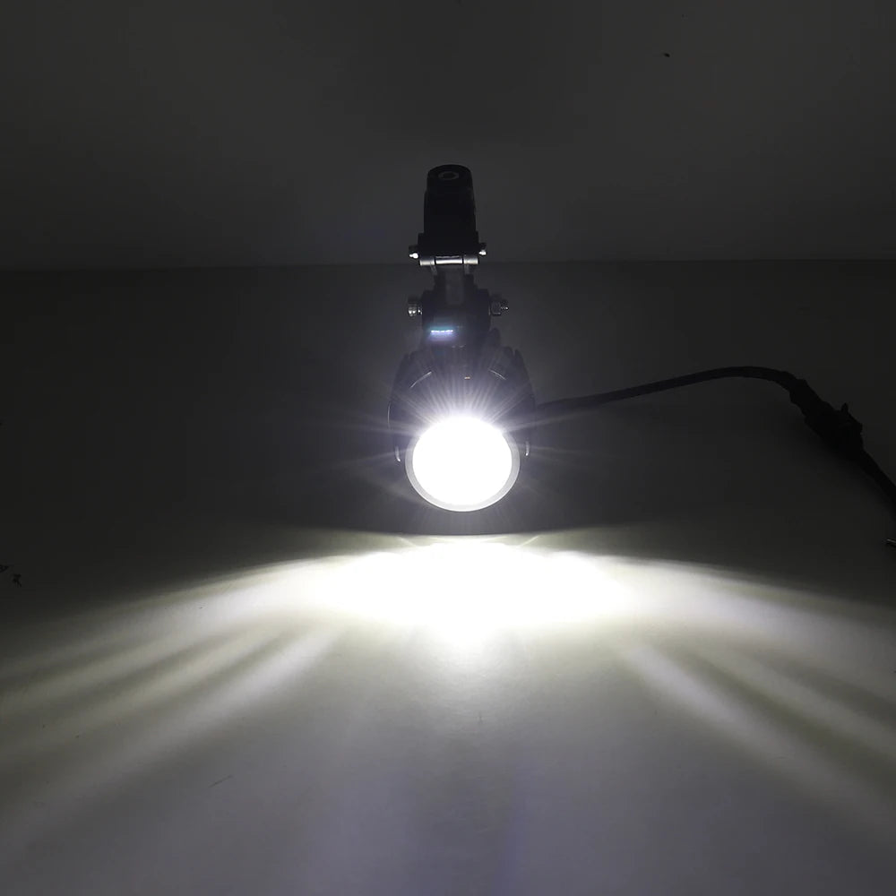 Wysokowydajne pomocnicze lampy przeciwmgielne led do motocykli bmw r1200gs, f800gs, k1600 i uniwersalnych | 40w 6000k
