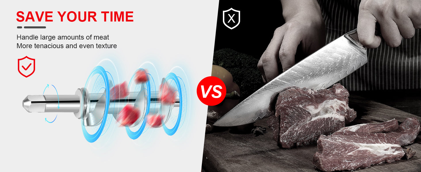 Vabena metalowe przystawki do mielenia mięsa i napełniania kiełbas do mikserów kitchenaid i cuisinart